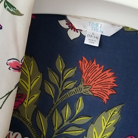 Time and Tru Floral Kimono NWT! Size Large - Picture 5 of 8